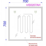 Зеркало Aqwella Vision 70 VIS0207AH с подсветкой и подогревом с бесконтактным выключателем, купить, цена, заказать, магазин, доставка, скидка, промокод, купить, цена, заказать, магазин, доставка, скидка, промокод