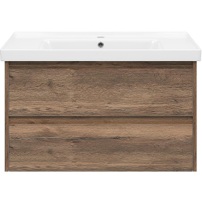 Тумба с раковиной Brevita Dallas 90 УТ000012647 подвесная Дуб Галифакс олово