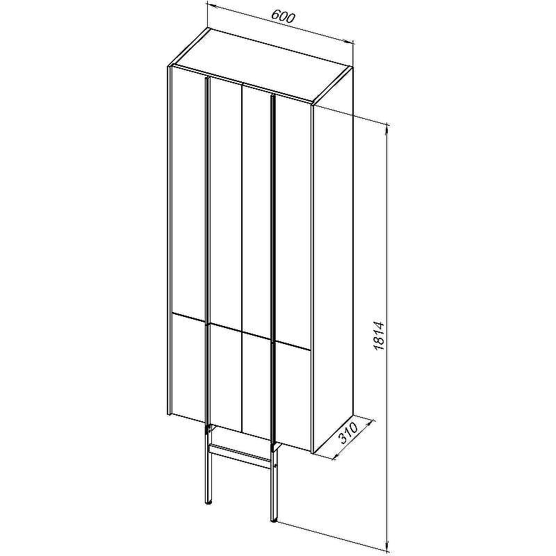 Шкаф пенал Allen Brau Reality 60 1.32003.PWM подвесной Папирус матовый, купить, цена, заказать, магазин, доставка, скидка, промокод, купить, цена, заказать, магазин, доставка, скидка, промокод