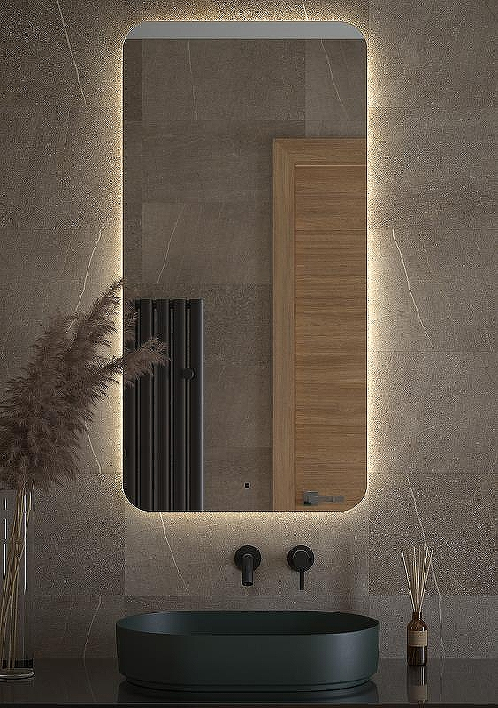 Зеркало Defesto Opti 60x120 DF 2808R с подсветкой 34W-4500К/ИК - выключатель/Нейтральный белый свет, купить, цена, заказать, магазин, доставка, скидка, промокод, купить, цена, заказать, магазин, доставка, скидка, промокод