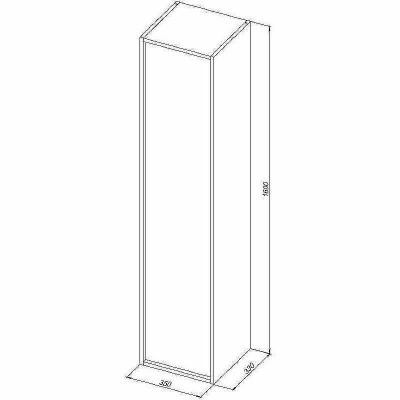 Шкаф пенал Aquanet Lino 35 295038 подвесной Дуб веллингтон