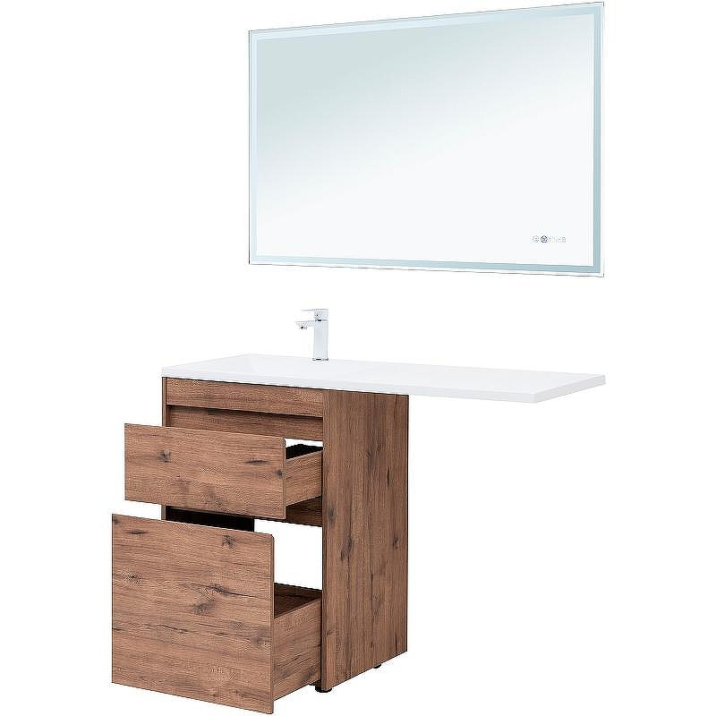 Тумба с раковиной Aquanet Токио 120 L 335587 Дуб веллингтон, купить, цена, заказать, магазин, доставка, скидка, промокод, купить, цена, заказать, магазин, доставка, скидка, промокод