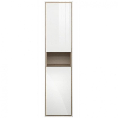 Шкаф пенал Cersanit Louna 35 SP-SL-LOU/Wh подвесной Белый глянец дуб Эврика