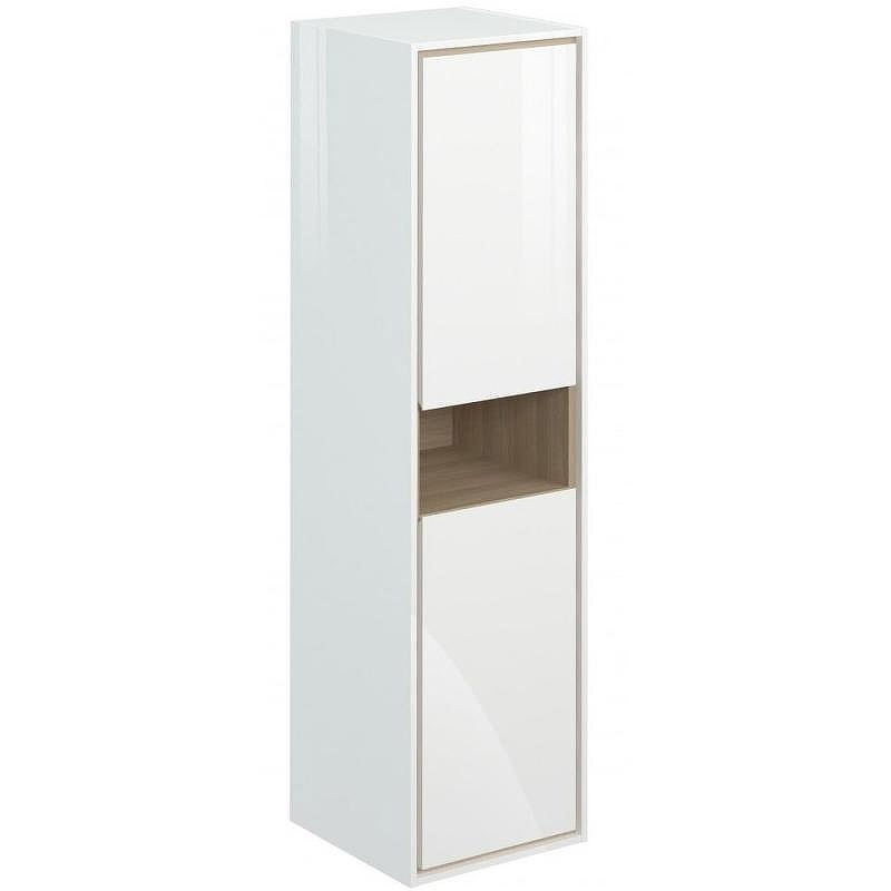 Шкаф пенал Cersanit Louna 35 SP-SL-LOU/Wh подвесной Белый глянец дуб Эврика, купить, цена, заказать, магазин, доставка, скидка, промокод, купить, цена, заказать, магазин, доставка, скидка, промокод