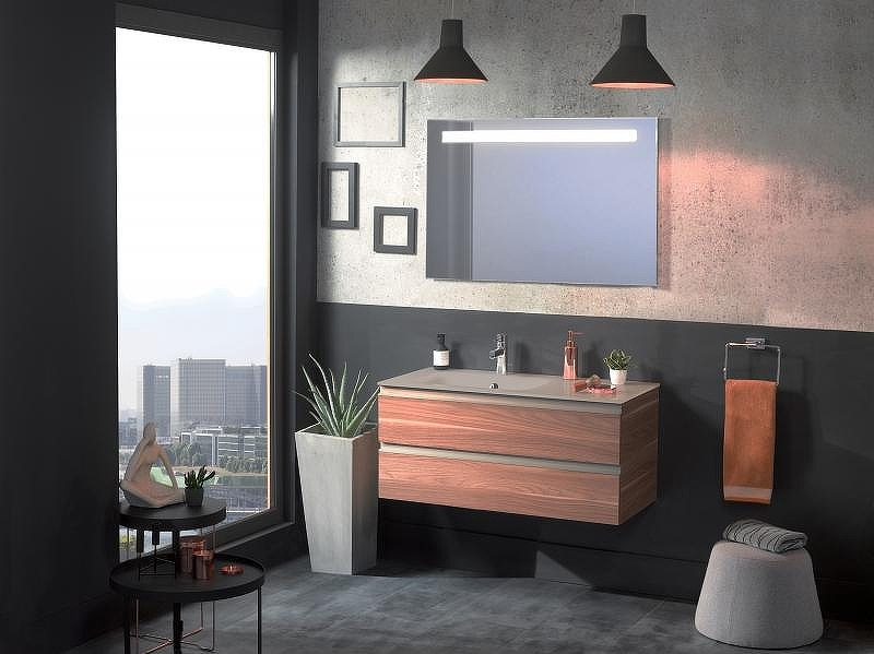 Тумба под раковину Jacob Delafon Vox 100 R EB2026-RA-442 подвесная Серый антрацит лак, купить, цена, заказать, магазин, доставка, скидка, промокод, купить, цена, заказать, магазин, доставка, скидка, промокод