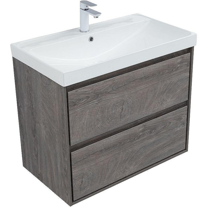 Тумба под раковину Aquanet Милан 80 336374 подвесная Дуб рошелье, купить, цена, заказать, магазин, доставка, скидка, промокод, купить, цена, заказать, магазин, доставка, скидка, промокод