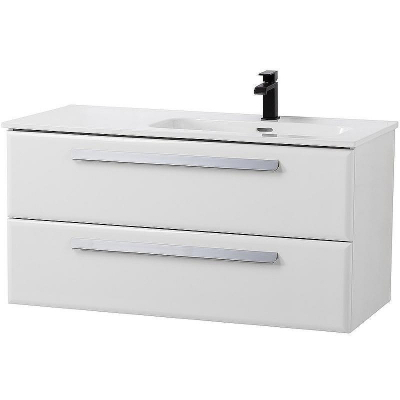 Тумба под раковину Cezares Eco-Cer-N 100 R ECO-CER-N-1000-2C-SO-BL-R подвесная Bianco Lucido без ручек