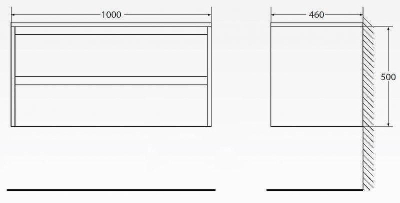 Тумба под раковину BelBagno Kraft 100 KRAFT-1000-2C-SO-RGB подвесная Белый дуб Галифакс, купить, цена, заказать, магазин, доставка, скидка, промокод, купить, цена, заказать, магазин, доставка, скидка, промокод