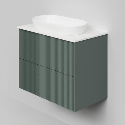 Тумба под раковину La Fenice Terra Twin 80 FNC-01-TER-G-80-2 подвесная Серо-зеленая