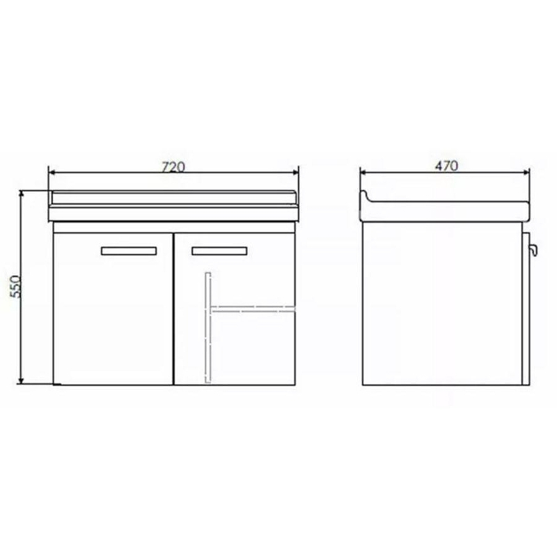 Тумба с раковиной Comforty Рига 70 00-00018684 подвесная Белый глянец, купить, цена, заказать, магазин, доставка, скидка, промокод, купить, цена, заказать, магазин, доставка, скидка, промокод
