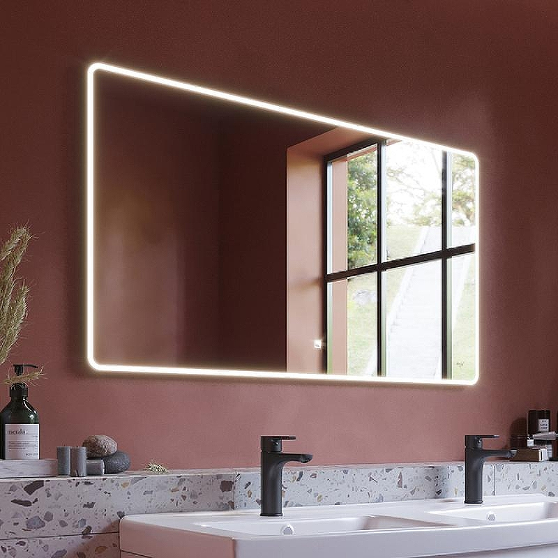 Зеркало Dreja Point 120 99.9031 с подсветкой Белый с сенсорным выключателем, купить, цена, заказать, магазин, доставка, скидка, промокод, купить, цена, заказать, магазин, доставка, скидка, промокод