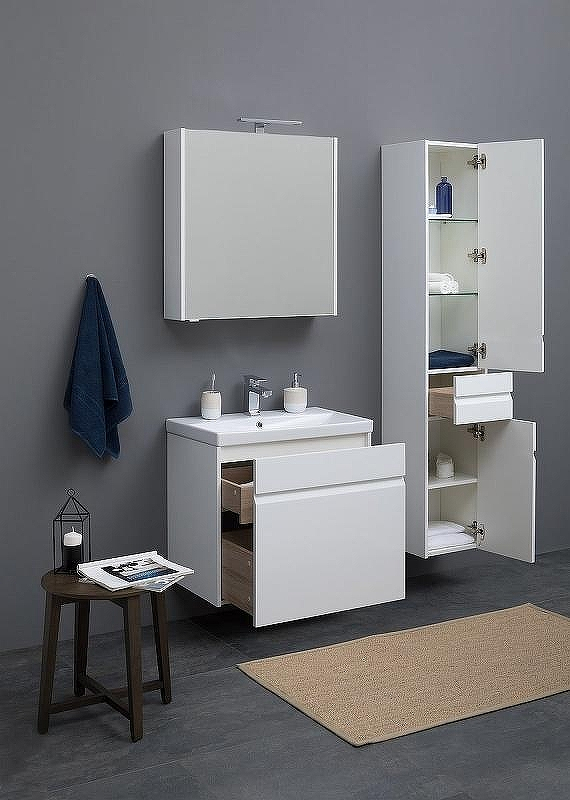 Шкаф пенал Aquanet Палермо 35 L 237410 подвесной Белый глянец, купить, цена, заказать, магазин, доставка, скидка, промокод, купить, цена, заказать, магазин, доставка, скидка, промокод