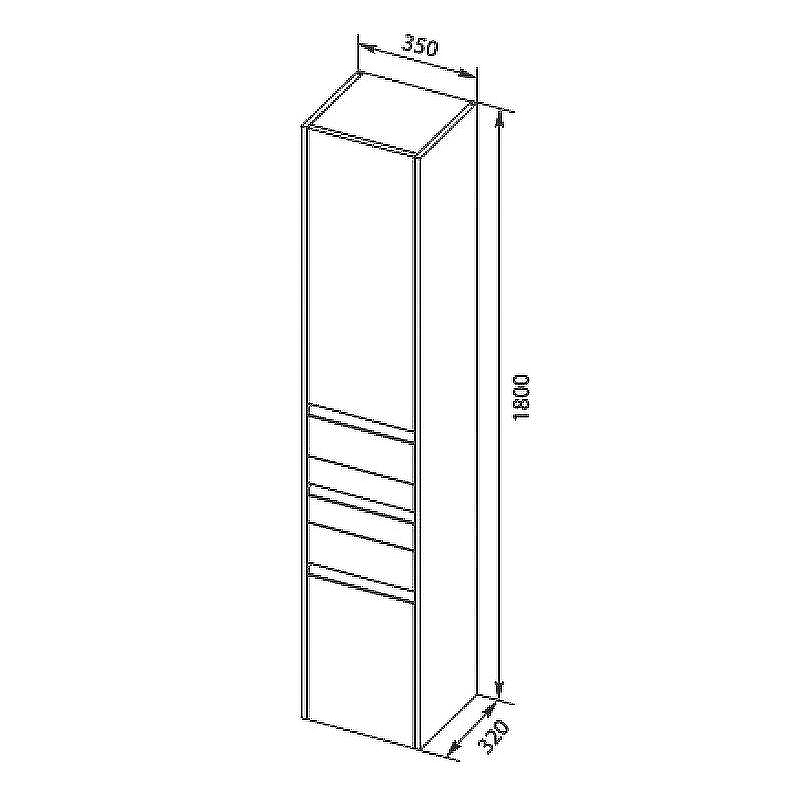 Шкаф пенал Aquanet Палермо 35 L 237410 подвесной Белый глянец, купить, цена, заказать, магазин, доставка, скидка, промокод, купить, цена, заказать, магазин, доставка, скидка, промокод