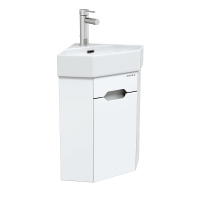 Тумба под раковину Onika Айленд 35 R 103502 подвесная, угловая цвет Белый, купить, цена, заказать, магазин, доставка, скидка, промокод, купить, цена, заказать, магазин, доставка, скидка, промокод