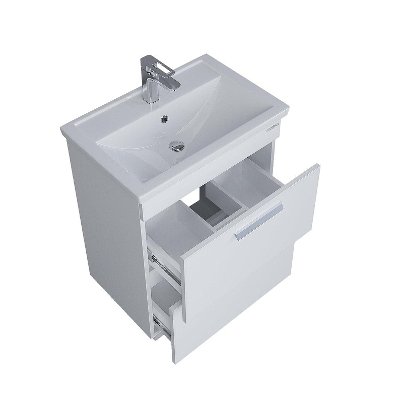 Тумба под раковину Grossman Нео 60 106028-1K цвет Белый, купить, цена, заказать, магазин, доставка, скидка, промокод, купить, цена, заказать, магазин, доставка, скидка, промокод