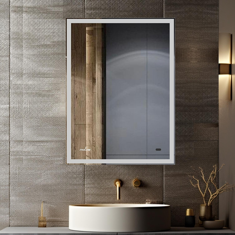 Зеркало Mixline Минио-2 80 547052 с подсветкой с сенсорным выключателем, купить, цена, заказать, магазин, доставка, скидка, промокод, купить, цена, заказать, магазин, доставка, скидка, промокод