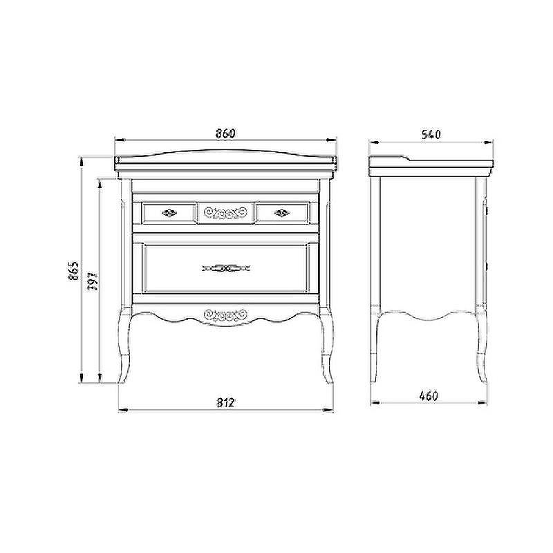 Комплект мебели для ванной ASB-Woodline Модерн 85 Рошфор с Белой патиной, купить, цена, заказать, магазин, доставка, скидка, промокод, купить, цена, заказать, магазин, доставка, скидка, промокод
