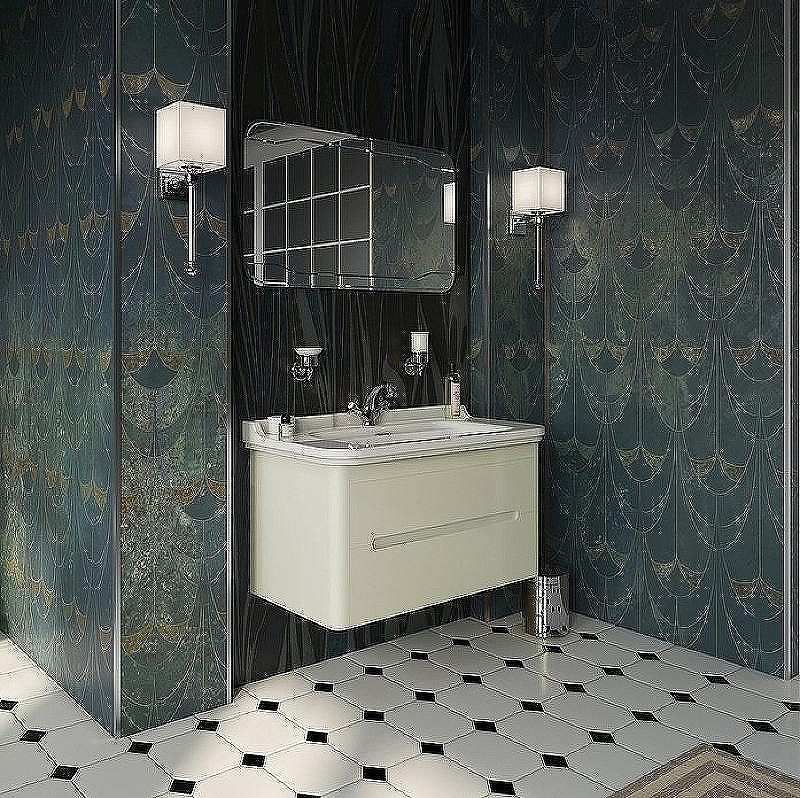 Тумба под раковину Kerasan Waldorf 94 925530 подвесная Bi vaniglia matt, купить, цена, заказать, магазин, доставка, скидка, промокод, купить, цена, заказать, магазин, доставка, скидка, промокод