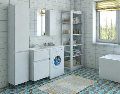 Тумба с раковиной Эстет Dallas Luxe 130 L ФР-00002267 Белая