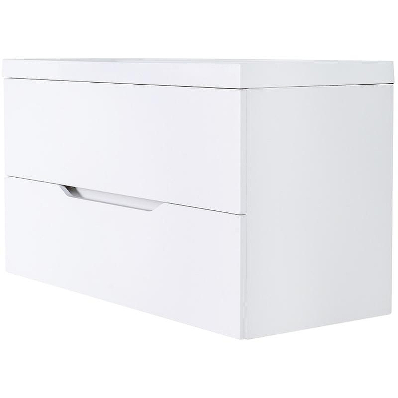 Тумба с раковиной Orange Line 100 Li-100Tuw+RA100 подвесная Белая матовая, купить, цена, заказать, магазин, доставка, скидка, промокод, купить, цена, заказать, магазин, доставка, скидка, промокод