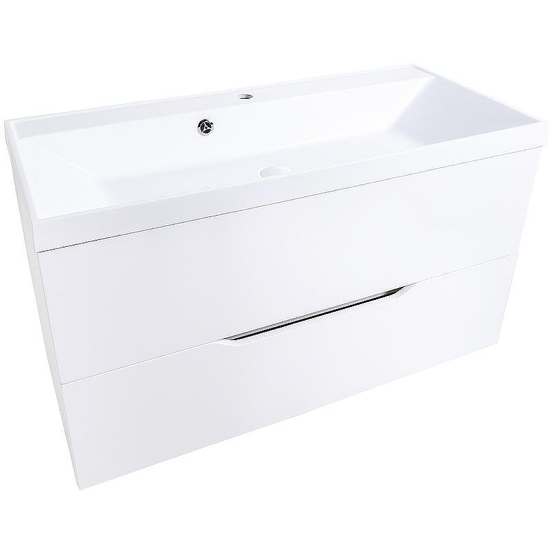 Тумба с раковиной Orange Line 100 Li-100Tuw+RA100 подвесная Белая матовая, купить, цена, заказать, магазин, доставка, скидка, промокод, купить, цена, заказать, магазин, доставка, скидка, промокод