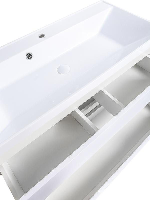 Тумба с раковиной Orange Line 100 Li-100Tuw+RA100 подвесная Белая матовая, купить, цена, заказать, магазин, доставка, скидка, промокод, купить, цена, заказать, магазин, доставка, скидка, промокод