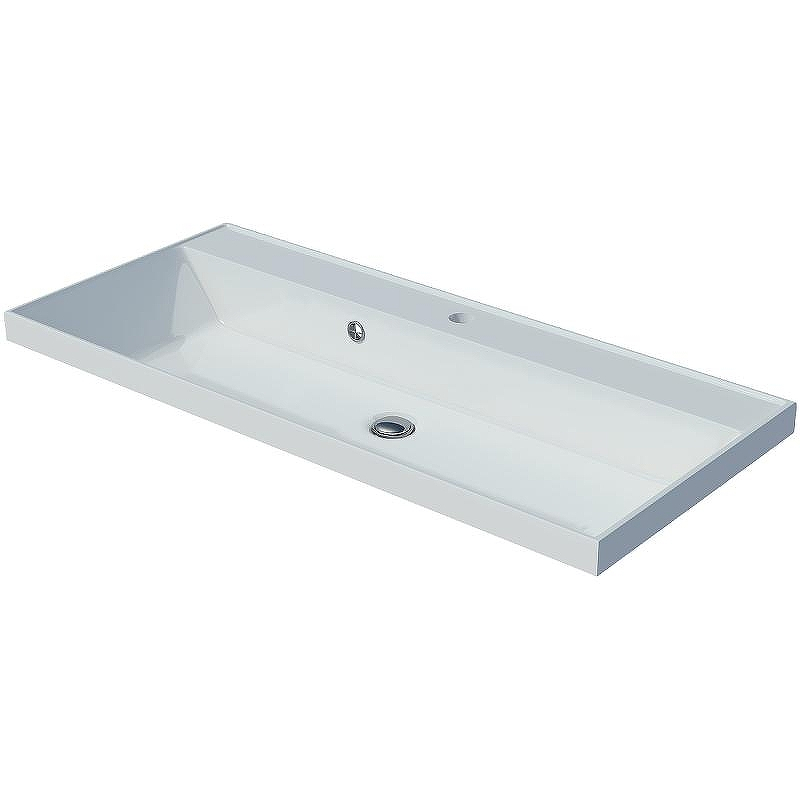 Тумба с раковиной Orange Line 100 Li-100Tuw+RA100 подвесная Белая матовая, купить, цена, заказать, магазин, доставка, скидка, промокод, купить, цена, заказать, магазин, доставка, скидка, промокод