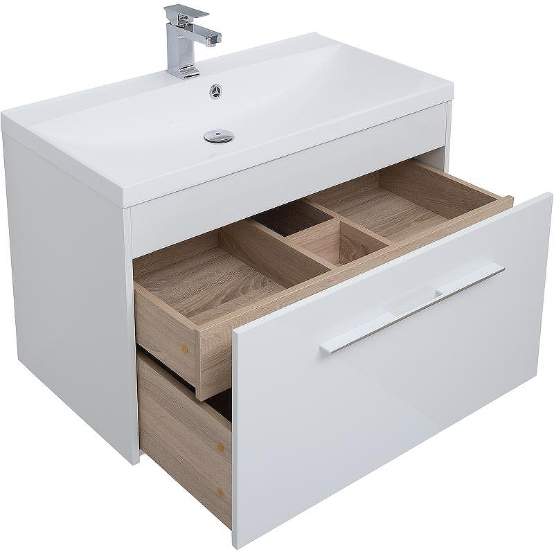 Тумба под раковину Aquanet Августа 90 274019 подвесная Белый глянец, купить, цена, заказать, магазин, доставка, скидка, промокод, купить, цена, заказать, магазин, доставка, скидка, промокод