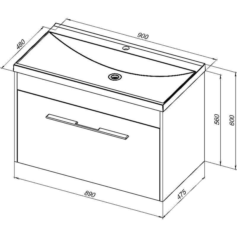 Тумба под раковину Aquanet Августа 90 274019 подвесная Белый глянец, купить, цена, заказать, магазин, доставка, скидка, промокод, купить, цена, заказать, магазин, доставка, скидка, промокод