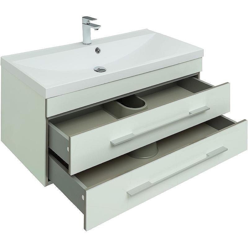 Тумба с раковиной Aquanet Верона 100 287664 подвесная Белая, купить, цена, заказать, магазин, доставка, скидка, промокод, купить, цена, заказать, магазин, доставка, скидка, промокод