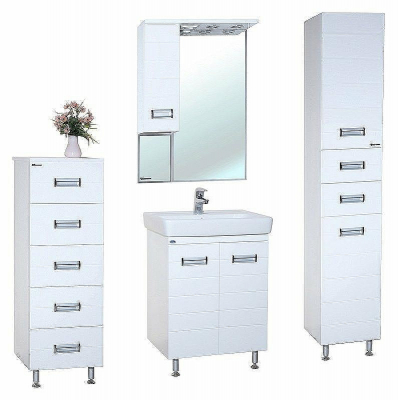 Шкаф пенал Bellezza Сиена 35 4623904710019 Белый