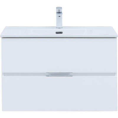 Тумба под раковину Aquanet Алвита New 80 277514 подвесная Белая матовая