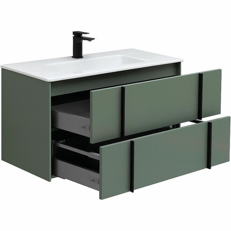 Тумба под раковину Allen Brau Reality 90 1.32006.CGM подвесная Олива матовая, купить, цена, заказать, магазин, доставка, скидка, промокод, купить, цена, заказать, магазин, доставка, скидка, промокод