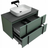 Тумба под раковину Allen Brau Reality 90 1.32006.CGM подвесная Олива матовая, купить, цена, заказать, магазин, доставка, скидка, промокод, купить, цена, заказать, магазин, доставка, скидка, промокод