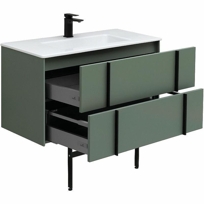 Тумба под раковину Allen Brau Reality 90 1.32006.CGM подвесная Олива матовая, купить, цена, заказать, магазин, доставка, скидка, промокод, купить, цена, заказать, магазин, доставка, скидка, промокод