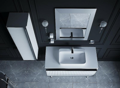 Тумба под раковину Boheme Armadi Art Vallessi Avangarde Canale 80 843-080-WCR подвесная Белый Хром