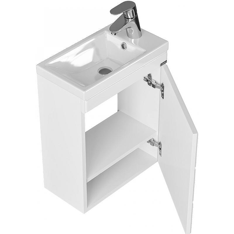 Тумба под раковину СанТа Омега 40 207036 подвесная Белая, купить, цена, заказать, магазин, доставка, скидка, промокод, купить, цена, заказать, магазин, доставка, скидка, промокод