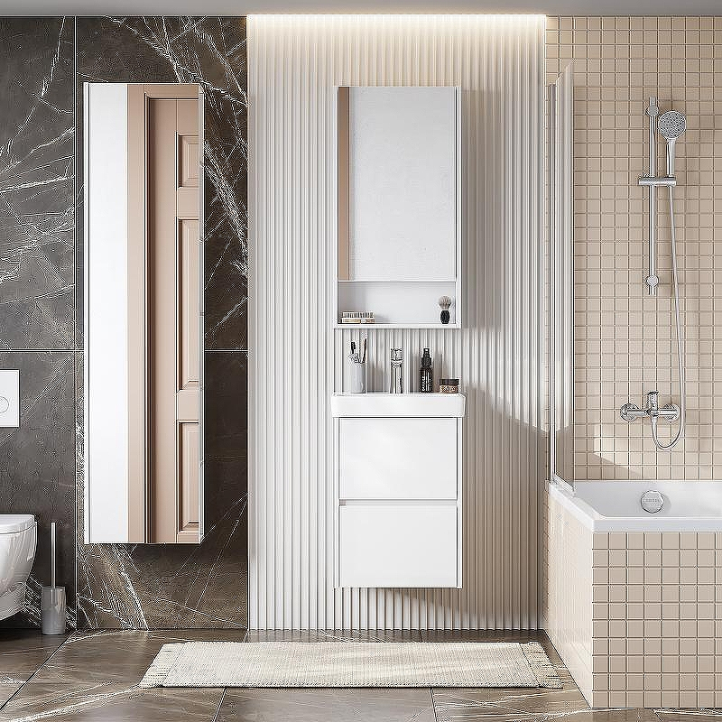 Тумба под раковину Aquaton Сканди 45 1A251601SD010 подвесная Белая, купить, цена, заказать, магазин, доставка, скидка, промокод, купить, цена, заказать, магазин, доставка, скидка, промокод