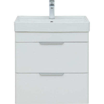 Тумба под раковину Aquanet Ирис new 60 310144 подвесная Белая глянцевая