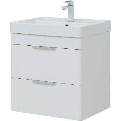 Тумба под раковину Aquanet Ирис new 60 310144 подвесная Белая глянцевая