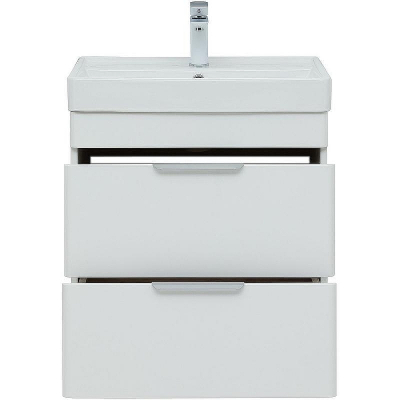 Тумба под раковину Aquanet Ирис new 60 310144 подвесная Белая глянцевая