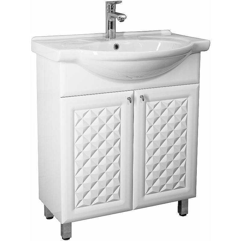 Тумба под раковину Style Line Канна 75 ЛС-00002283 Белый глянец, купить, цена, заказать, магазин, доставка, скидка, промокод, купить, цена, заказать, магазин, доставка, скидка, промокод