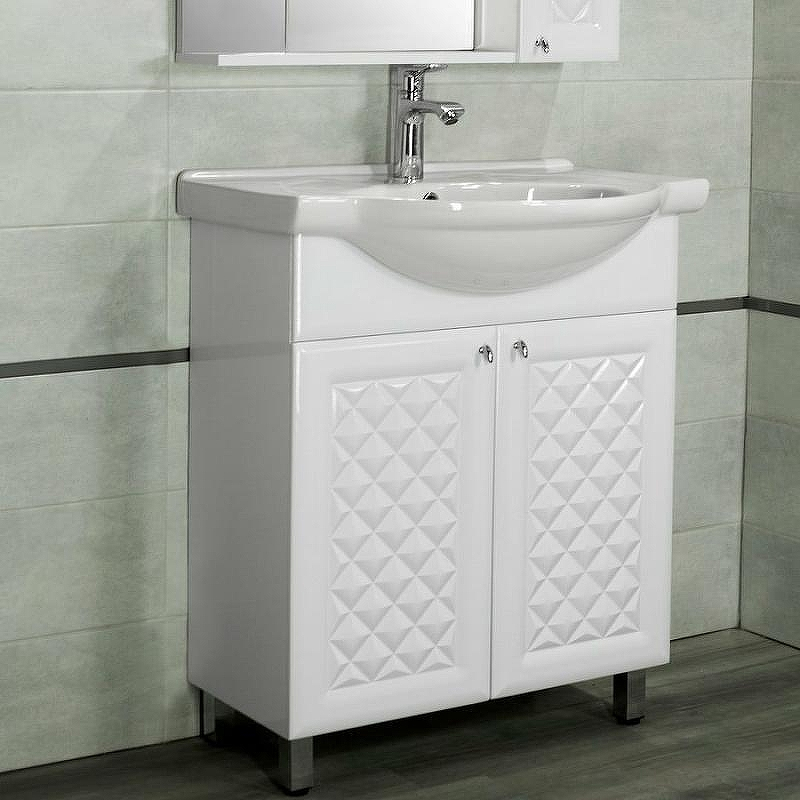 Тумба под раковину Style Line Канна 75 ЛС-00002283 Белый глянец, купить, цена, заказать, магазин, доставка, скидка, промокод, купить, цена, заказать, магазин, доставка, скидка, промокод