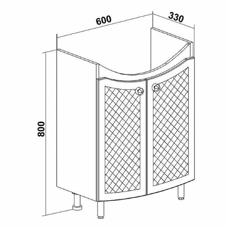 Тумба под раковину Runo Милано 65 УТ000002087 Белая, купить, цена, заказать, магазин, доставка, скидка, промокод, купить, цена, заказать, магазин, доставка, скидка, промокод