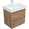 Тумба с раковиной Aquanet Nova Lite 60 305235 подвесная Дуб шоколадный, купить, цена, заказать, магазин, доставка, скидка, промокод, купить, цена, заказать, магазин, доставка, скидка, промокод