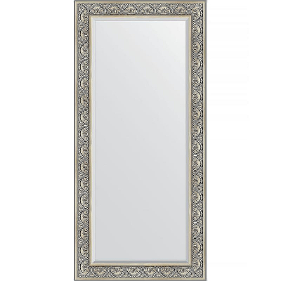 Зеркало Evoform Exclusive 170х80 BY 3606 с фацетом в багетной раме - Барокко серебро 106