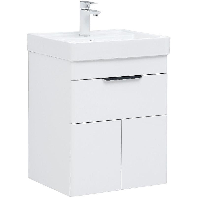Тумба под раковину Aquanet Ирис new 50 310147 подвесная Белый глянец, купить, цена, заказать, магазин, доставка, скидка, промокод, купить, цена, заказать, магазин, доставка, скидка, промокод