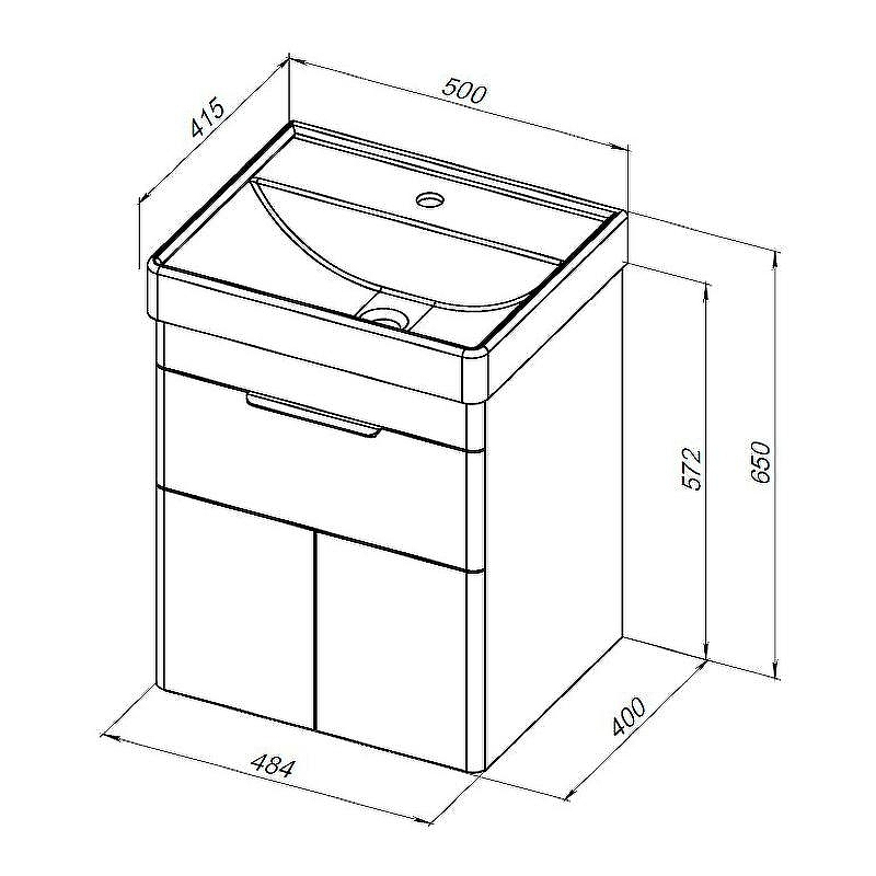 Тумба под раковину Aquanet Ирис new 50 310147 подвесная Белый глянец, купить, цена, заказать, магазин, доставка, скидка, промокод, купить, цена, заказать, магазин, доставка, скидка, промокод