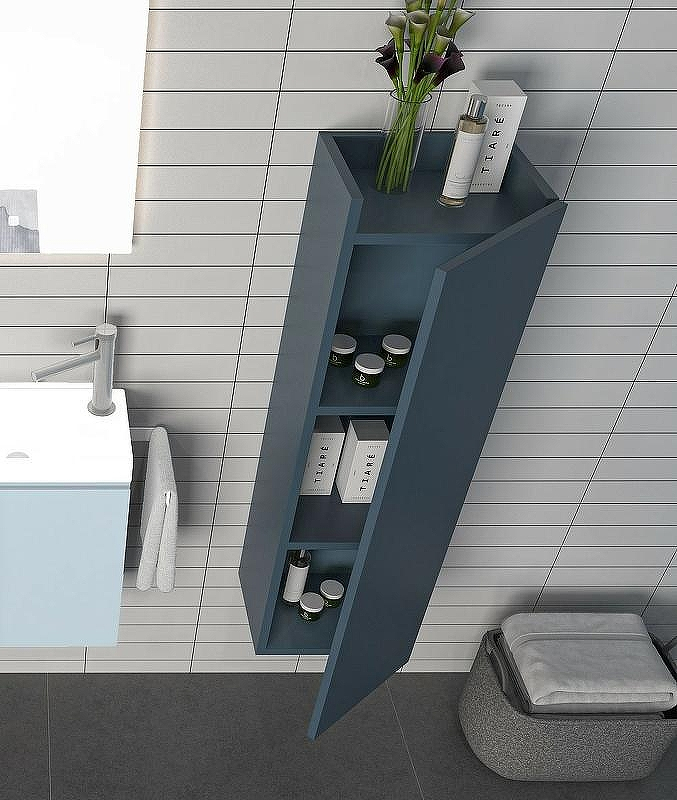 Шкаф пенал Orka Ferla 30 3006244 подвесной Синий матовый, купить, цена, заказать, магазин, доставка, скидка, промокод, купить, цена, заказать, магазин, доставка, скидка, промокод