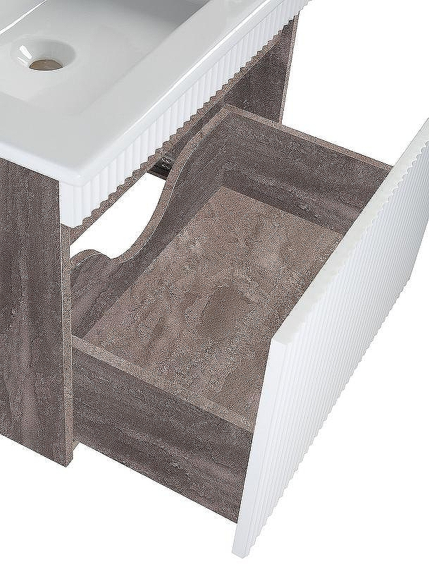 Тумба под раковину Runo Модена 65 00-00001424 подвесная Железный камень Белая, купить, цена, заказать, магазин, доставка, скидка, промокод, купить, цена, заказать, магазин, доставка, скидка, промокод